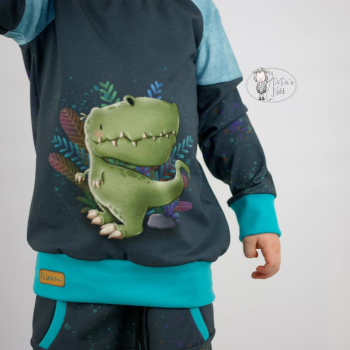 little T -Rex Grau French Terry