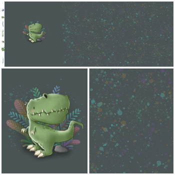 little T -Rex Grau French Terry