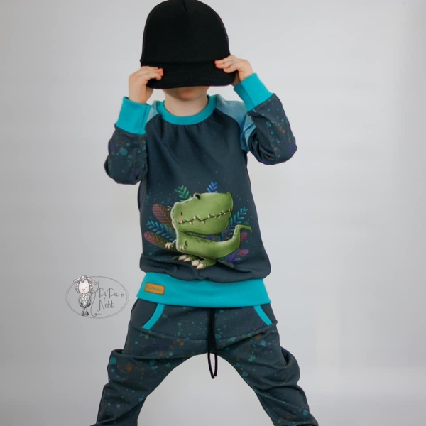 little T -Rex Grau French Terry
