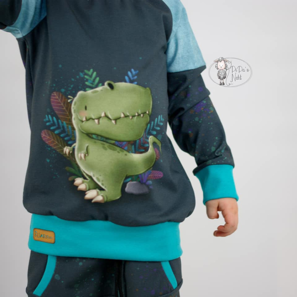 little T -Rex Grau French Terry