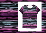 Wavy Stripes by Lycklig Design Lila auf schwarz